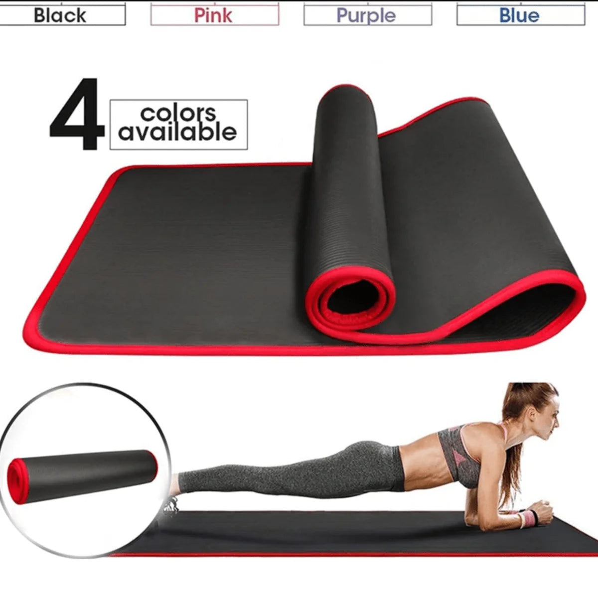 Yoga & Pilates Mat Extra-Thick Non-Slip Eco-Friendly